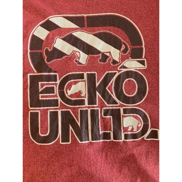 Y2K Ecko Untld. Baggy Red Graphic Rhino Skater Streetwear Tee Men’s XXL - Picture 4 of 7